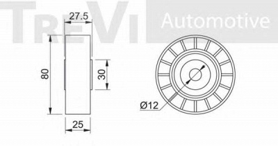 TREVI AUTOMOTIVE ta1068 -  Натяжной ролик, поликлиновой  ремень